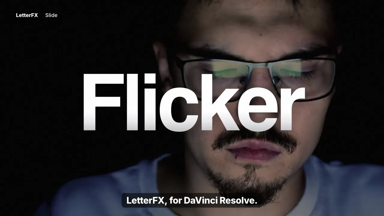 LetterFX — DaVinci Resolve titles preset preview